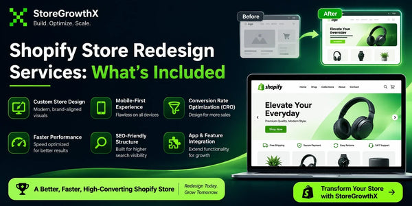 Shopify Store Redesign Services: What's Included