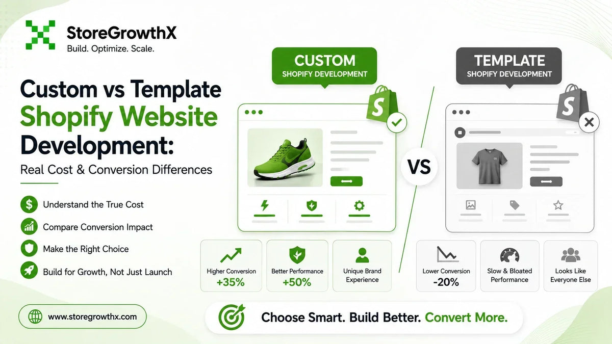 Shopify Custom vs Template: Real Cost and Conversion Comparison